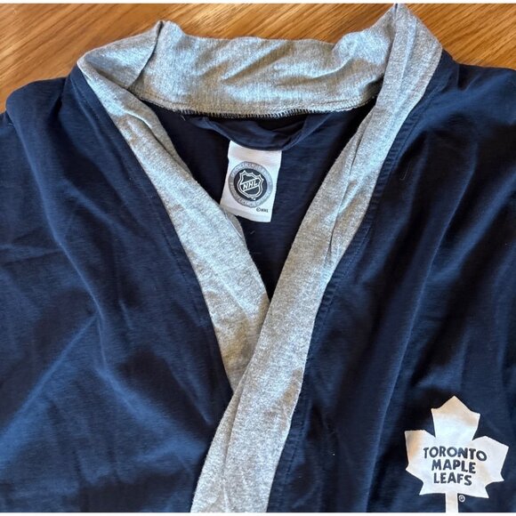 Toronto Maple Leafs NHL Official Licensed Navy Gray Robe Belt 100% Cotton Retro - Picture 3 of 6